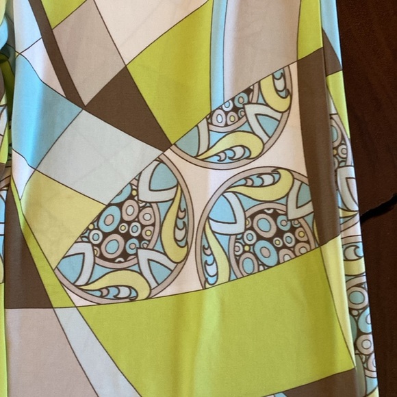 Chico's Cyclone Palazzo Pants/ Retro Wide Leg Geometric 0 petite=4 or small - Picture 4 of 7